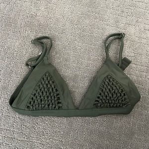 Green Triangle bikini top